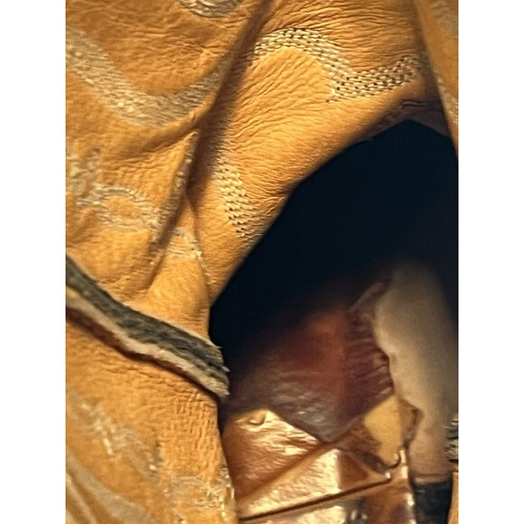 Nocona Cowboy Boots Size 8 E Black Leather Vintage - Picture 14 of 15